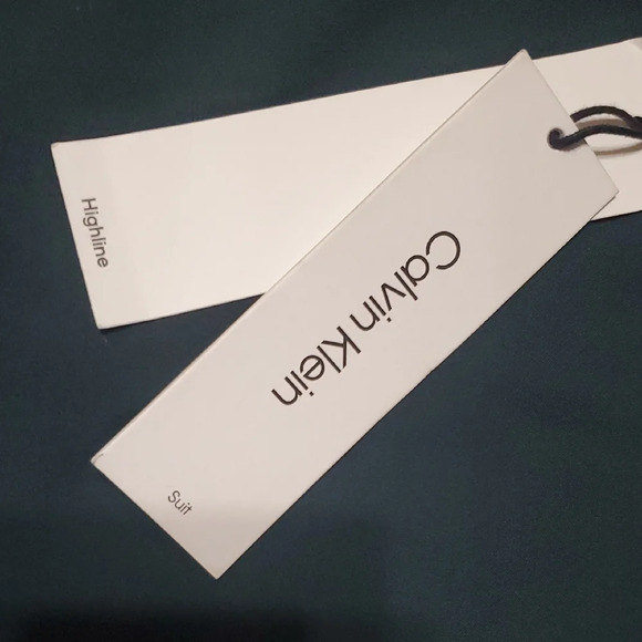 Calvin Klein Dark Green Trousers Highline Ankle Length Tapered Leg - Picture 2 of 11